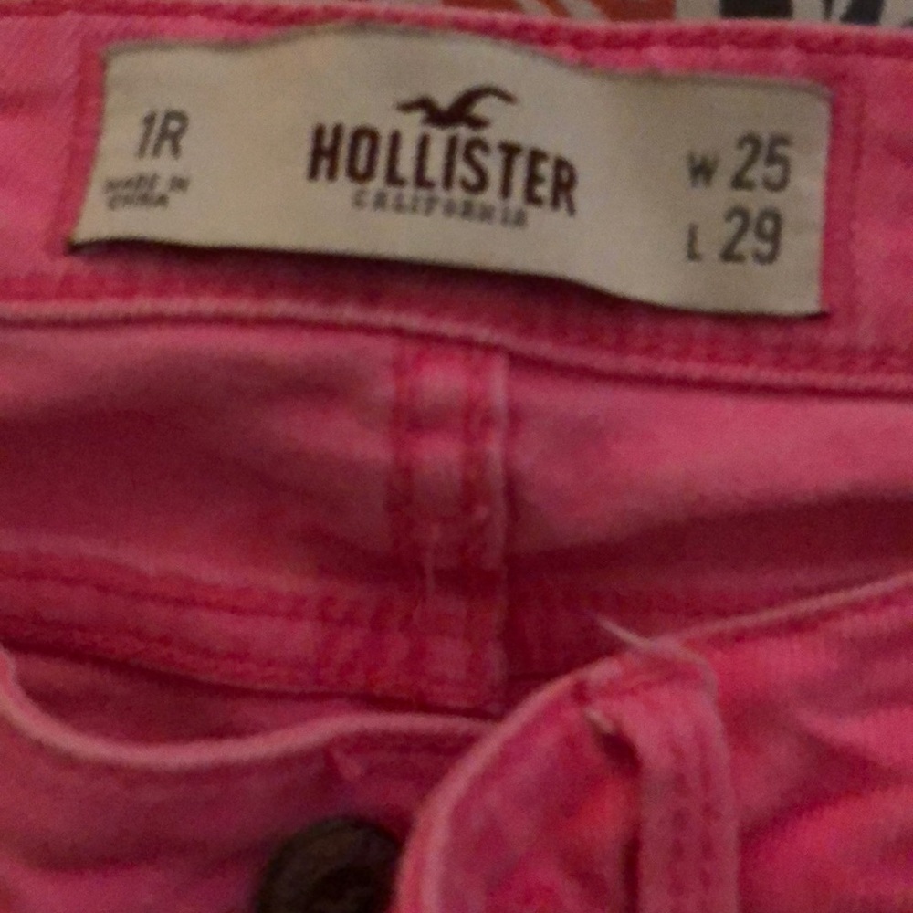 Hollister skinny pink jeans